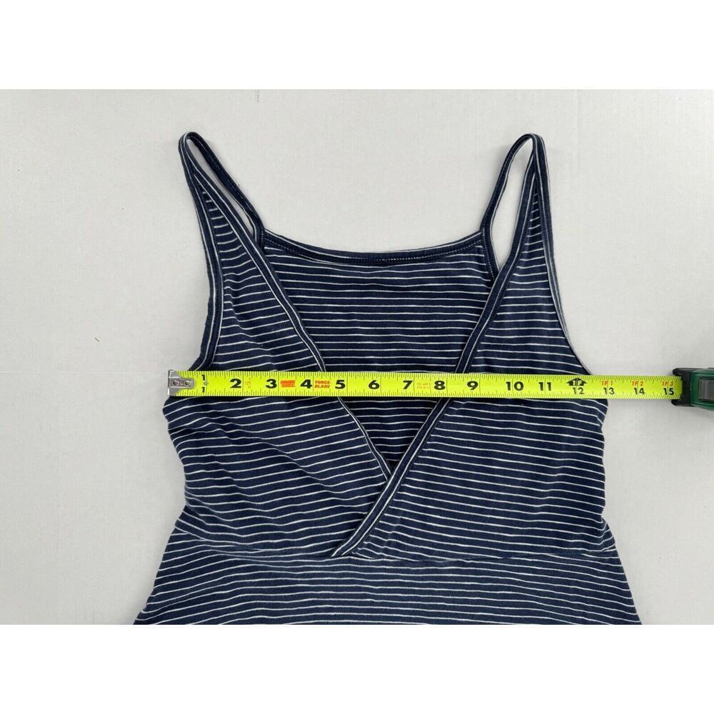 Toad & Co Dress Size Small Organic Cotton Striped V Neck Back Outdoor Casual​​ - Picture 6 of 13